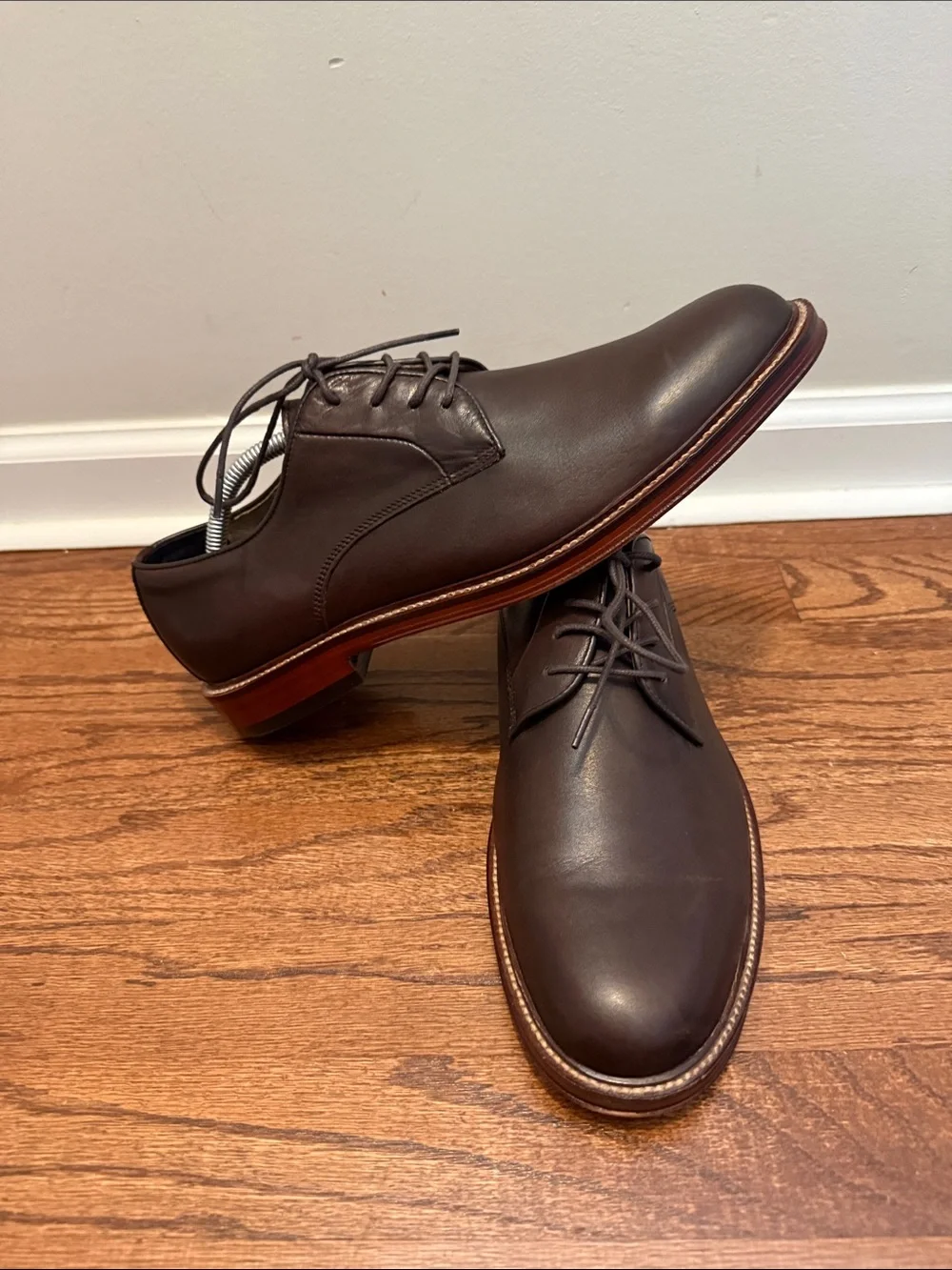 Banana Republic Ortholite Dark Brown Genuine Italian Leather Upper Oxfords
